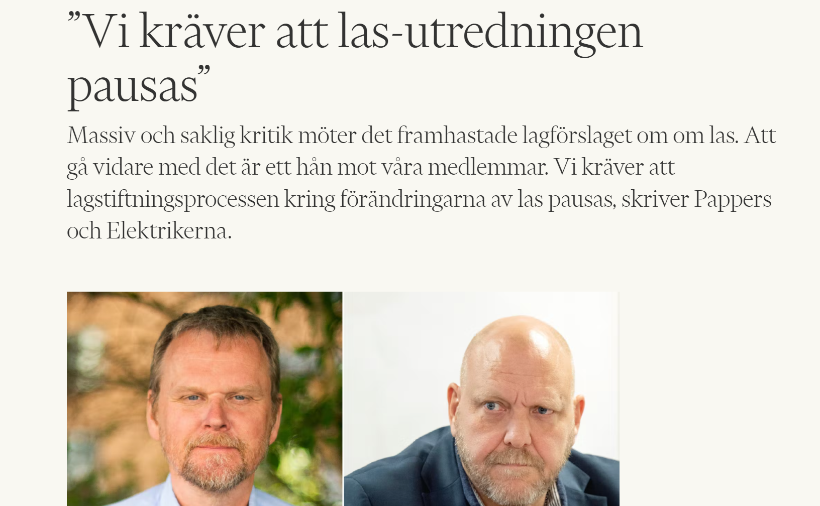 Det nya LAS-förslaget värre än det gamla?