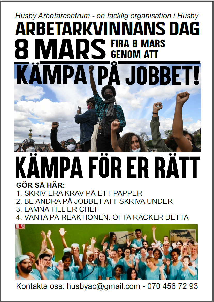 Fira 8:e mars genom att kämpa på jobbet